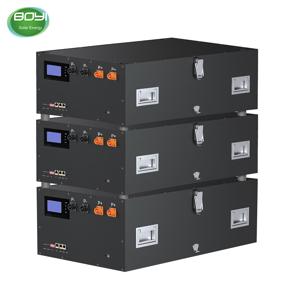 High voltage stacked home energy 48v 50ah 100ah lifepo4 battery pack solar storage with bms